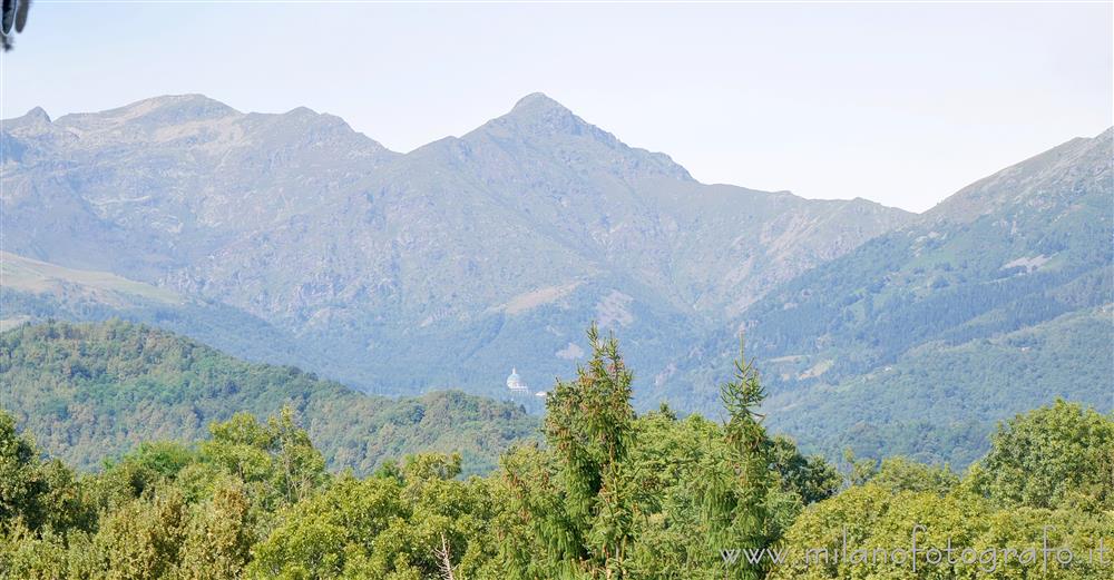 Biella (Italy) - Looking at the Sanctuary of Oropa from Biella Piazzo